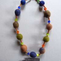 ‘Autumnal Hues’ Felt Bead Necklace