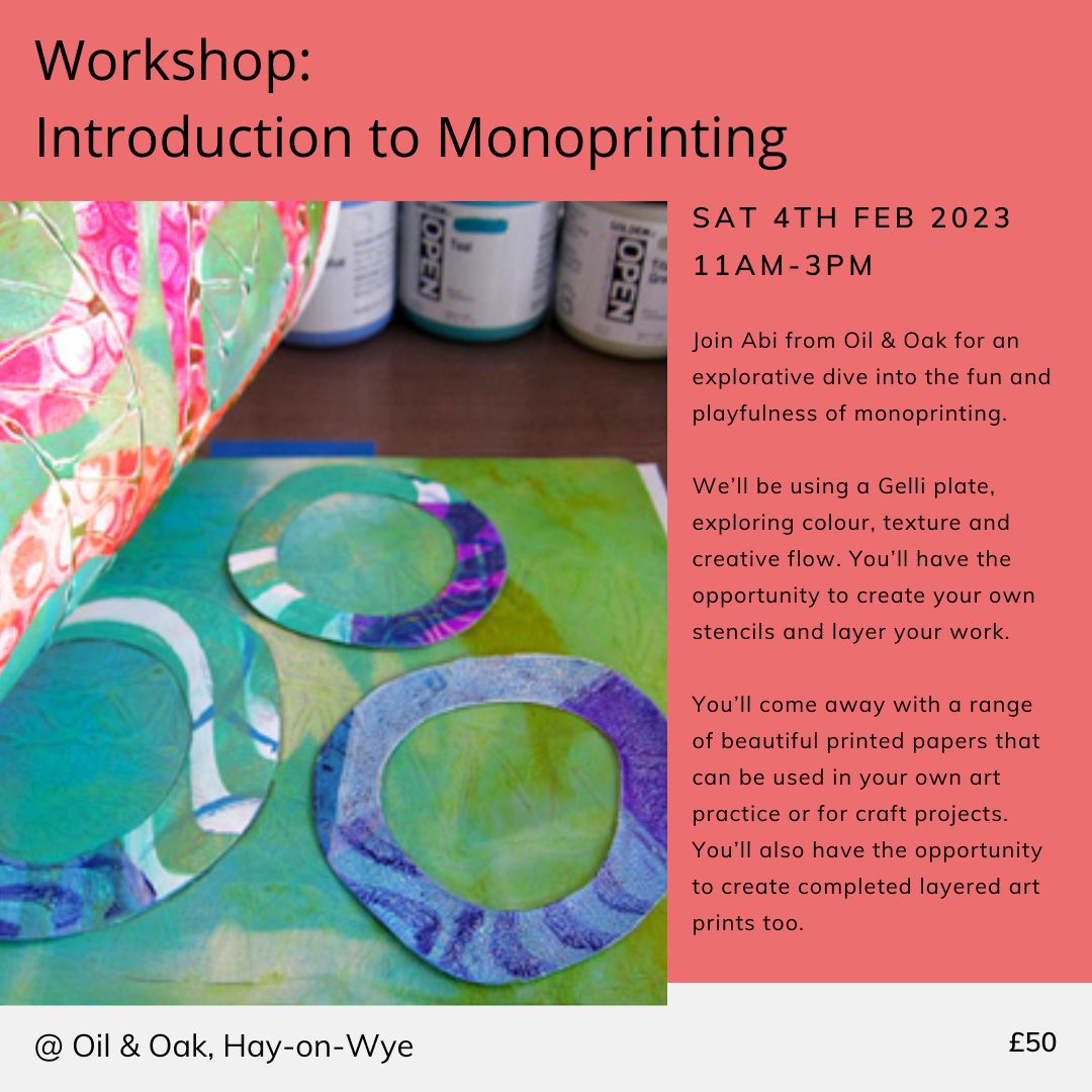 Workshop: Introduction to Monoprinting
